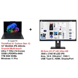 ThinkPad X1 Carbon Gen 12 + MONITOR LCD 32" T32UD-40